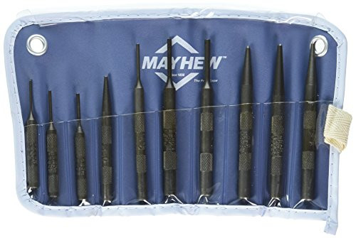 Mayhew Select 62010 Knurled Punch Kit, 10-Piece