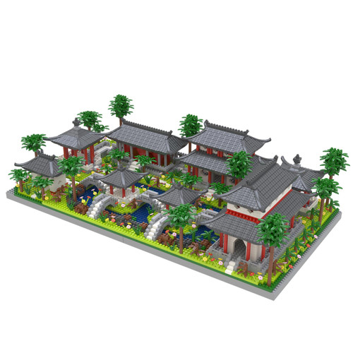 Kadablk Architecture Chinese Style of Suzhou Garden (Set 3# Backyard) Micro Block,Classical Famous Building Block Set,3988PCS for Adults & Kids
