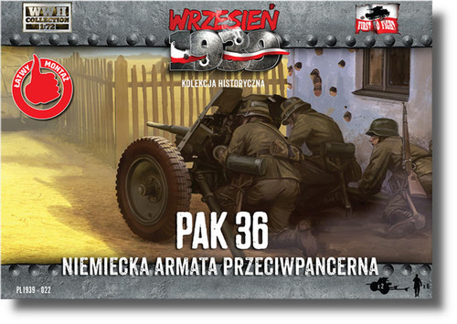 FTF PF72022 1/72 German 1.5" Pak36 Anti-Tank Gun with 2 Gates & Artillery Plastic Model