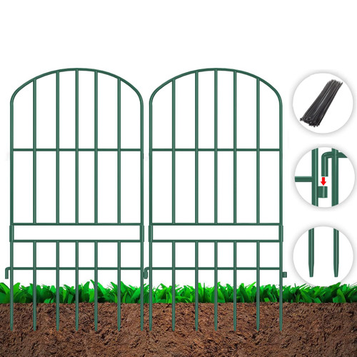 Animal Barrier Garden Fence,15 Pack Green 12"L x 25"H no dig Decorative Fencing, Underground dig Protection for Dog Rabbits Rustproof Metal Panel 16 FT Fences Border, Ground Stakes for Outdoor Patio Animal Barrier Garden Fence,15 Pack Green 12"L x 25"H no dig Decorative Fencing, Underground dig Protection for Dog Rabbits Rustproof Metal Panel 16 FT Fences Border, Ground Stakes for Outdoor Patio
