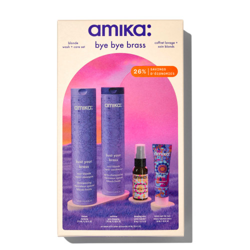 amika bye bye brass wash + care set (original wizard)