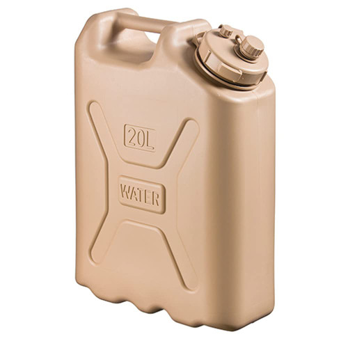 Scepter 5 Gallon True Military BPA Free Water Container, Food Grade Water Jug for Camping and Emergency Storage, Plastic Sand Scepter 5 Gallon True Military BPA Free Water Container, Food Grade Water Jug for Camping and Emergency Storage, Plastic Sand