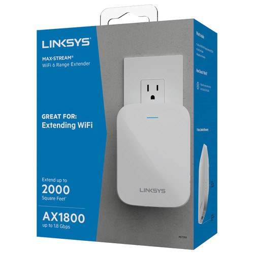Linksys RE7350-RM2 AX1800 Dual-Band Wi-Fi 6 Wireless Range Extender (Renewed)