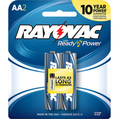 Rayovac Alkaline AA Batteries, 815-2F, 2-Pack