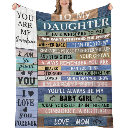 UHANKRU Mothers Day Birthday Gifts for Daughter, Daughter Blanket from Mom, Gifts for Daughter Graduation Blanket, Daughter Gift from Mom, Mother to Daughter Blanket Throw 80"x60" UHANKRU Mothers Day Birthday Gifts for Daughter, Daughter Blanket from Mom, Gifts for Daughter Graduation Blanket, Daughter Gift from Mom, Mother to Daughter Blanket Throw 80"x60"