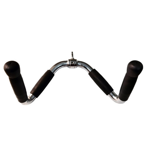 Barbell Cable Attachment For Cable Machines,Lat Pull Down Bar Cable Machine Attachments,Tricep Press Down Bar,Revolving Straight Curl Pulldown Bar with Rotating & Rubber Handle Grips(M)