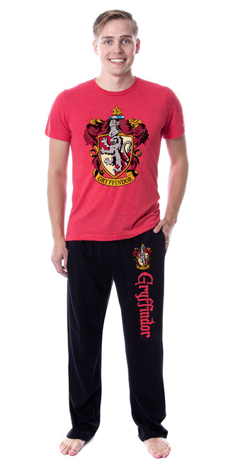 Harry Potter Mens' Hogwarts All Houses Wizarding World Sleep Pajama Set (Gryffindor, X-Large) Harry Potter Mens' Hogwarts All Houses Wizarding World Sleep Pajama Set (Gryffindor, X-Large)