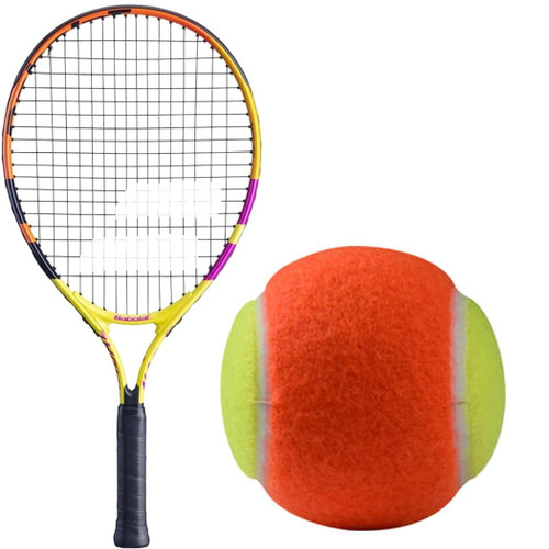Babolat Nadal Rafa 23" Junior Tennis Racquet Bundled with 3 Orange Kids' Transition Balls Babolat Nadal Rafa 23" Junior Tennis Racquet Bundled with 3 Orange Kids' Transition Balls