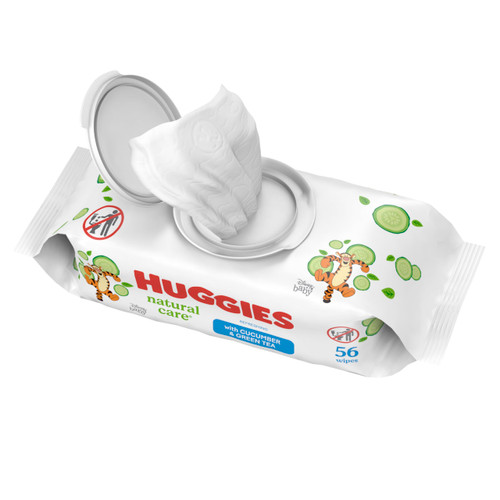 Huggies Natural Care Refreshing Baby Wipes, Hypoallergenic, Scented, 1 Flip-Top Pack (56 Wipes Total)