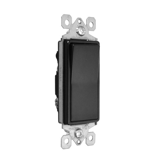 U-tec Paddle Rocker Light Switch Single Pole Switch On Off Switch Rocker Switch Replacement for Electrical Light Switches & Ceiling Fan Switch Grounding Light Switch 120V, UL/CUL Listed Black