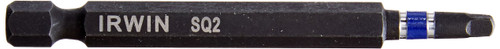 Irwin Tools IWAF33SQ2 Impact Performance Series Square Recess Power Bit #2, 3"