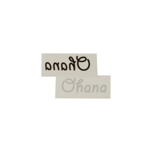 1 x Ohana Tattoo - Hawaiian Lettering in Black - Temporary Skin Tattoo (1)