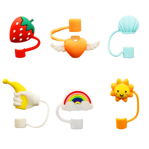 6Pcs Straw Caps Covers Silicone, Straw Tip Covers, Straw Protector Cover Drinking Straw Cover for Reusable Straws 6Pcs Straw Caps Covers Silicone, Straw Tip Covers, Straw Protector Cover Drinking Straw Cover for Reusable Straws