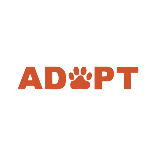 Adopt Dog Cat Paw Print Sticker Vinyl Decal Notebook Car Window Laptop 6"x 1" (Orange)