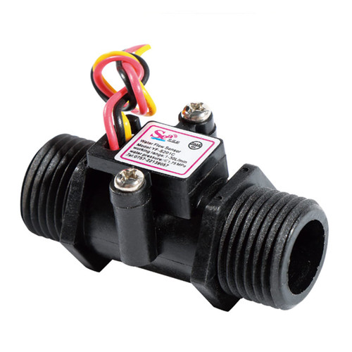 G1/2" Water Flow Sensor Switch 1-25L/min Less Than 1.75MPa Flow Meter Flowmeter Counter Water Flow Sensor DC3.5-24V Water Flow Sensor