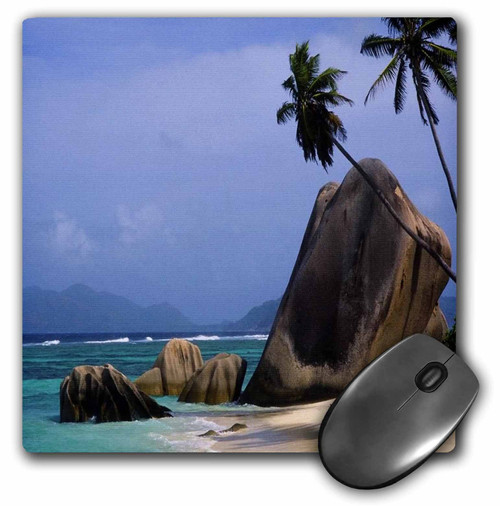 3dRose LLC 8 x 8 x 0.25 Palms and Ocean Mouse Pad (mp_80857_1)