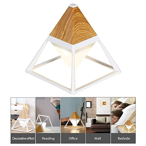 Table Desk Lamp, Rechargeable LED Night Light Dimmable 3 Light Brightness Bedside Lamp with Touch Panel