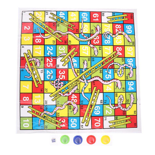 Shinycome Snake Ladder Educational Kids Toys Flying Chess Family Party Board Game Set Snake Ladder