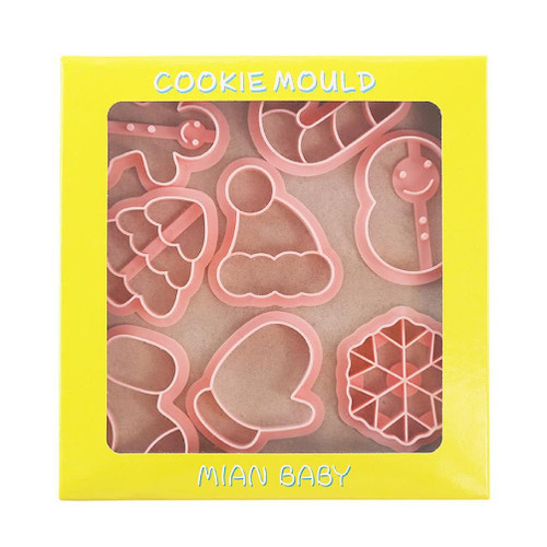 Set Of 8 Festive Christmas Baking Molds Cookie Cutters PP Material Biscuits Molds Baking Accessories For DIY Treats Christmas Cookie Cutters