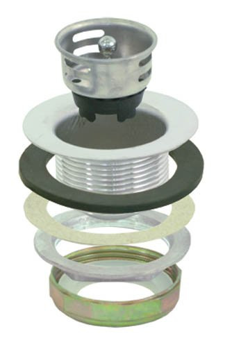 EZ-FLO 30036 Stainless Steel Kitchen Sink Strainer with Brass Nut, Junior Duo, Standard Shank, 1.9 x 2.9 x 2.9 inches, Fits sink with 1-7/8 - 2-1/4-inch opening, Stainless Steel