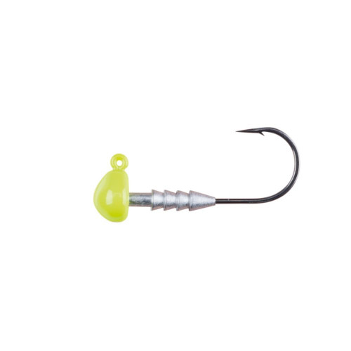 Berkley Half Head Jigs Half Head Fishing Jigs (7 Count), Chartreuse, Size 1/0/ 1/8 oz Brown