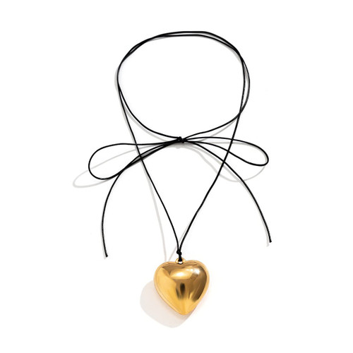 Women Gold Sliver Heart Pendant Black Choker Necklace Chunky Puffy Heart Choker Necklace Big Heart Pendant Adjustable Velvet Chain Heart Necklaces for Women Teen Girls Y2K Trendy Jewelry Accessories-gold Women Gold Sliver Heart Pendant Black Choker Necklace Chunky Puffy Heart Choker Necklace Big Heart Pendant Adjustable Velvet Chain Heart Necklaces for Women Teen Girls Y2K Trendy Jewelry Accessories-gold
