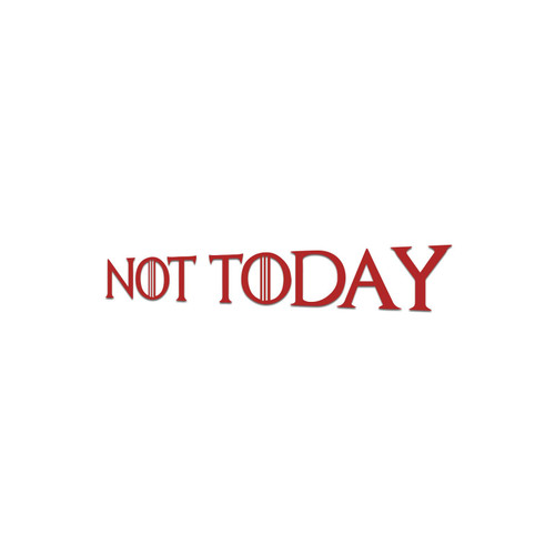 Not Today Sticker Vinyl Decal Notebook Car Laptop 5.5" x 1" (Red)