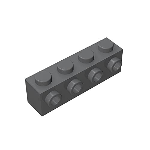 Gobricks GDS-637 1x4 Brick with one Side Connecting Bump Compatible with Lego 30414 All Major Brick Brands Toys Building Blocks Technical Parts Assembles DIY (199 Dark Bluish Gray(072),10 PCS)
