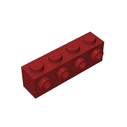 Eske Kouri Gobricks GDS-637 1x4 Brick with one Side Connecting Bump Compatible with Lego 30414 All Major Brick Brands Toys Building Blocks Technical Parts Assembles DIY (154 Dark Red(014),10 PCS)