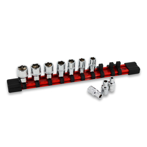 YSMD 1/4" Drive Socket Set, Metric Sleeve Set 10PCS, Machinist Metric Socket Set, 6 Point Shallow Socket Set,4.5.6.7.8.9.10.11.12.13MM