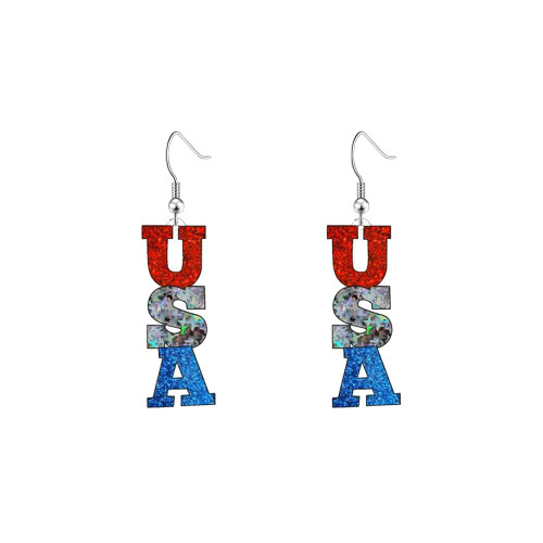 4th of July Dangle Earrings Memorial Day Earrings for Women Girls, American Flag Earrings Patriotic Drop Stud Earrings Glitter Red White Blue USA Star Heart Acrylic Jewelry for Independence Day Party Favor Gift (C-USA) 4th of July Dangle Earrings Memorial Day Earrings for Women Girls, American Flag Earrings Patriotic Drop Stud Earrings Glitter Red White Blue USA Star Heart Acrylic Jewelry for Independence Day Party Favor Gift (C-USA)