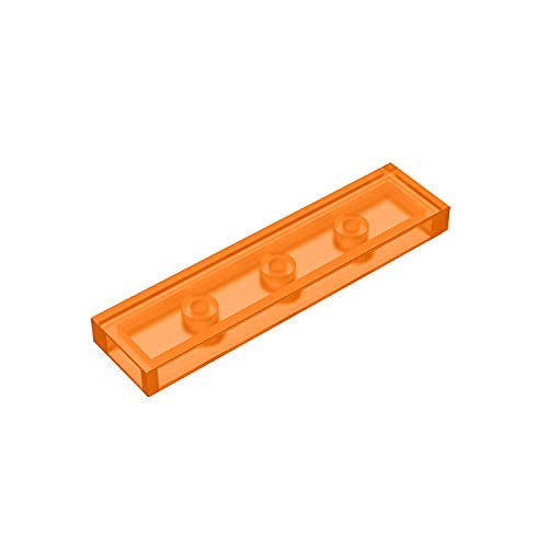 Gobricks GDS-563 Tile 1 x 4 Compatible with Lego 2431 91143 All Major Brick Brands Toys,Building Blocks,Technical Parts,Assembles DIY (30 PCS,182 Trans-Orange(120))
