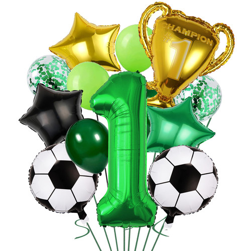 Soccer Balloons 1st Birthday Decoration, 32 Inch Green Number 1 Balloon Golden Championship Trophy Balloon For Children's Boys Birthday Party Decoration Green Sports Theme Party Supplies Decor (1st) Soccer Balloons 1st Birthday Decoration, 32 Inch Green Number 1 Balloon Golden Championship Trophy Balloon For Children's Boys Birthday Party Decoration Green Sports Theme Party Supplies Decor (1st)