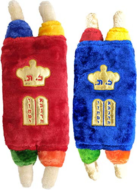 The Dreidel Company Plush Torah, Soft Torah, Children's Torah - Assorted Colors (Plush Torah Jumbo 27")
