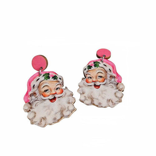 Funny Cute Christmas Earrings Santa Claus Christmas Tree Snowman Wooden Dangle Drop Earrings Vintage Gingerbread Man Cow Bus Earrings for Women Girls Xmas Christmas Party Jewelry-A Pink Santa Claus Funny Cute Christmas Earrings Santa Claus Christmas Tree Snowman Wooden Dangle Drop Earrings Vintage Gingerbread Man Cow Bus Earrings for Women Girls Xmas Christmas Party Jewelry-A Pink Santa Claus