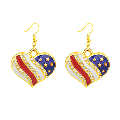 MALOYANVE 4th of July Earrings for Women Girls Patriotic Red White Blue American USA Flag Star Dangle Drop Earrings Independence Day Patriotic Jewelry Great Gift (Heart) MALOYANVE 4th of July Earrings for Women Girls Patriotic Red White Blue American USA Flag Star Dangle Drop Earrings Independence Day Patriotic Jewelry Great Gift (Heart)