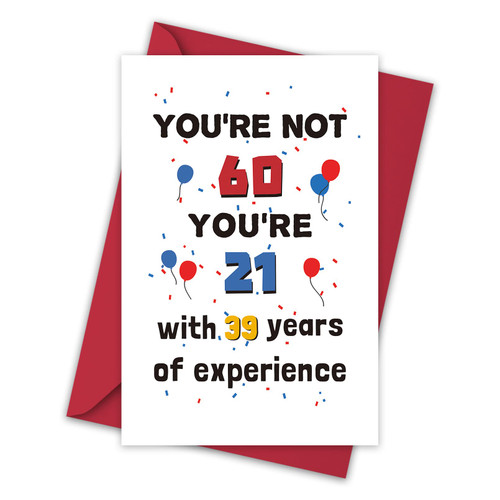 Funny 60th Birthday Card, Unique Happy 60th Birthday Card, Humorous 60 Years Old Bday Card for Husband Friend Father... Funny 60th Birthday Card, Unique Happy 60th Birthday Card, Humorous 60 Years Old Bday Card for Husband Friend Father...