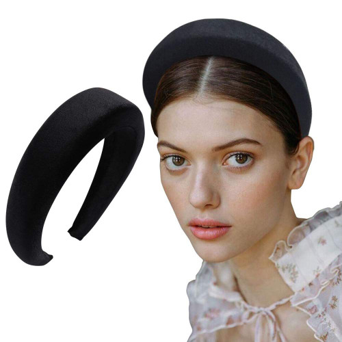 OAOLEER Padded Headbands Fashion Women Thick Velvet 90s Hair Accessories Head Band Fashion Headwear Wide Plastic Hairbands For Woman
