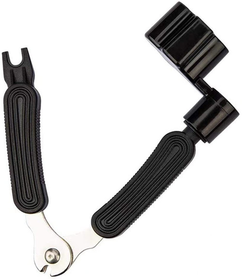 CC CAIHONG Guitar String Winder, Guitar String Winder Tool, Guitar Bridge Pin Puller and Cutter, 3 In 1 Multifunctional Guitar String Peg Tuner Winder for Acoustic Electric Guitar (Black)