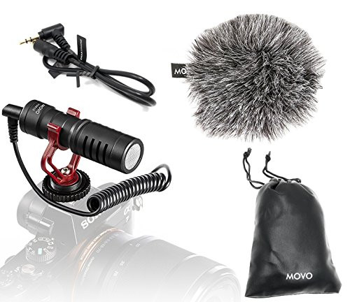 Movo VXR10 Universal Video Microphone with Shock Mount, Deadcat Windscreen, Case for iPhone/Android Smartphones, Canon EOS/Nikon DSLR Cameras and Camcorders Movo VXR10 Universal Video Microphone with Shock Mount, Deadcat Windscreen, Case for iPhone/Android Smartphones, Canon EOS/Nikon DSLR Cameras and Camcorders