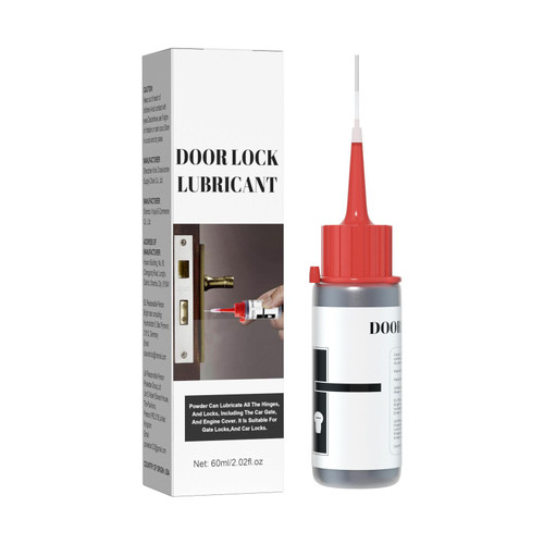 Bobuluo Car Door Lock Cylinder 60ML Oil-Free Lubricating Powder Lock Lubricating Agent Lubricating Powder for Car Doors Trunk Home Door Garage Office Locks Latches and Hinge Locks