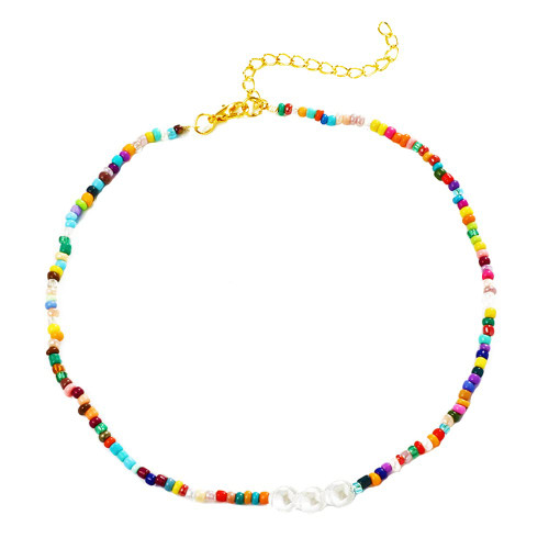 lianiser Beaded Necklaces for Women Girls Y2K Colorful Beaded Heart Choker Necklace Gold Plated Aesthetic Trendy Pearl Necklace Handmade Boho Summer Necklace Jewelry Gifts-bead lianiser Beaded Necklaces for Women Girls Y2K Colorful Beaded Heart Choker Necklace Gold Plated Aesthetic Trendy Pearl Necklace Handmade Boho Summer Necklace Jewelry Gifts-bead