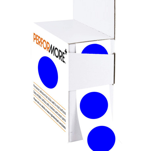 PERFORMORE 1 Inch Dot Matte Color Code Labels for Color Coding and Organization, Round Coloured Easy Peel Strong Self Adhesive Dot Stickers,1000 Stickers Per Roll, in Dispenser Box (Blue)