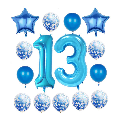 13th Birthday Decorations Party Supplies,Blue Number 13 Balloon,40 Inch Giant Foil Mylar 13th Balloons Decorations for Boy Girl,Large Helium Numbers 13 Balloon for 13th Anniversary Events Supplies 13th Birthday Decorations Party Supplies,Blue Number 13 Balloon,40 Inch Giant Foil Mylar 13th Balloons Decorations for Boy Girl,Large Helium Numbers 13 Balloon for 13th Anniversary Events Supplies