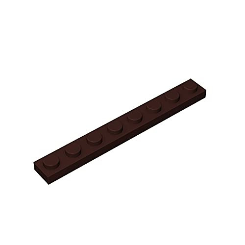 Gobricks GDS-506 Plate 1 x 8 Compatible with Lego 3460 All Major Brick Brands Toys Building Blocks Technical Parts Assembles DIY (308 Dark Brown(082),20 PCS)