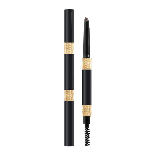 Dark Brown Eyebrow Pencil Eyeliner Double Head Eye Brow Pencil With Eyebrow Brush Easy To Color Long Lasting Eye Liner Pen For Women Eye Makeup Brow Dip Pomade (B, One Size)