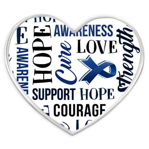 PinMart Blue Heart with Words Child Abuse Awareness Hope Enamel Lapel Pin PinMart Blue Heart with Words Child Abuse Awareness Hope Enamel Lapel Pin