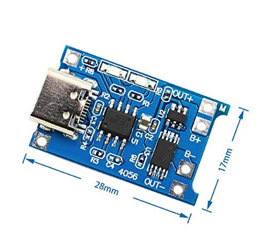 Micro USB 5V 1A 18650 TP4056 Lithium Battery Charger Module Charging Board with Protection Dual Functions 1A Li-ion (Mini 18650)