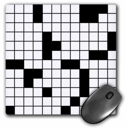 3dRose LLC 8 x 8 x 0.25 Inches Mouse Pad, Crossword Pattern (mp_63037_1)
