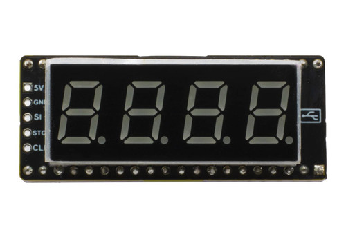 xicoolee PICO-8SEG-4B-LED, Red Digital Tube Display Module,74HC595 Driver Chip,5 Pin 4-Digit 8-Segment Display,Compatible with SPI Interface, for Raspberry Pi Pico Expansion Board